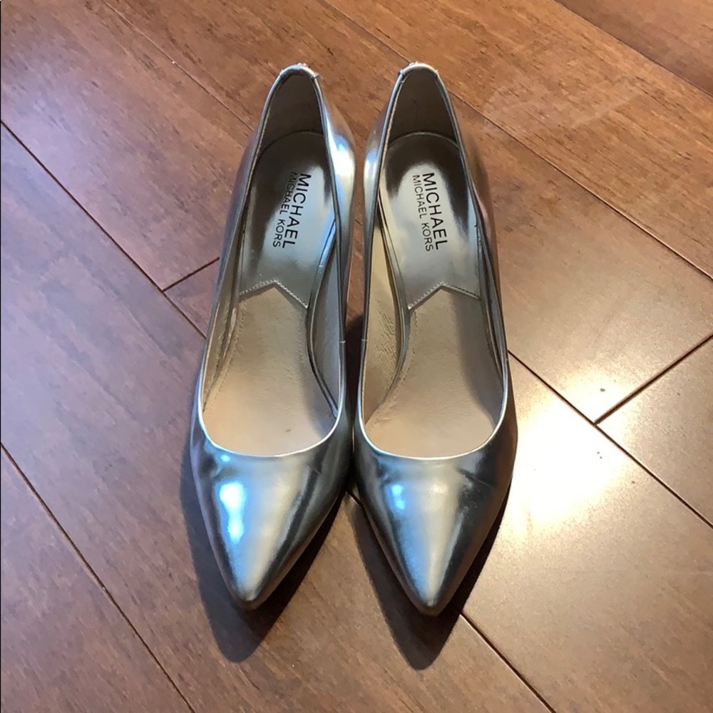 Michael Kors silver heels!
